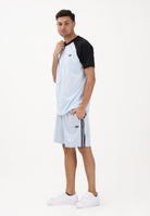 ADIDAS ORIGINALS Shorts sportivo 3-STRIPES LOOSE ENGINEERED celeste e nero da uomo KE2468 . ADIDAS ORIGINALS 