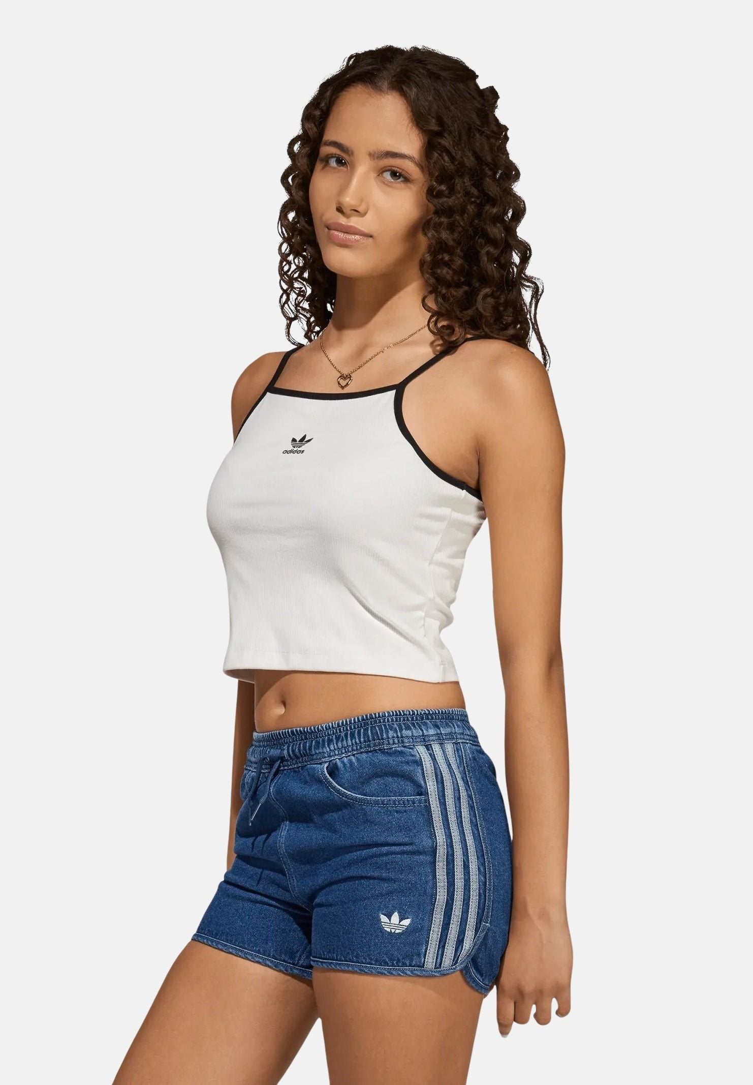 ADIDAS ORIGINALS canotta Slim Mini Rib Cloud White bianco bambina. KE2493 . ADIDAS ORIGINALS 