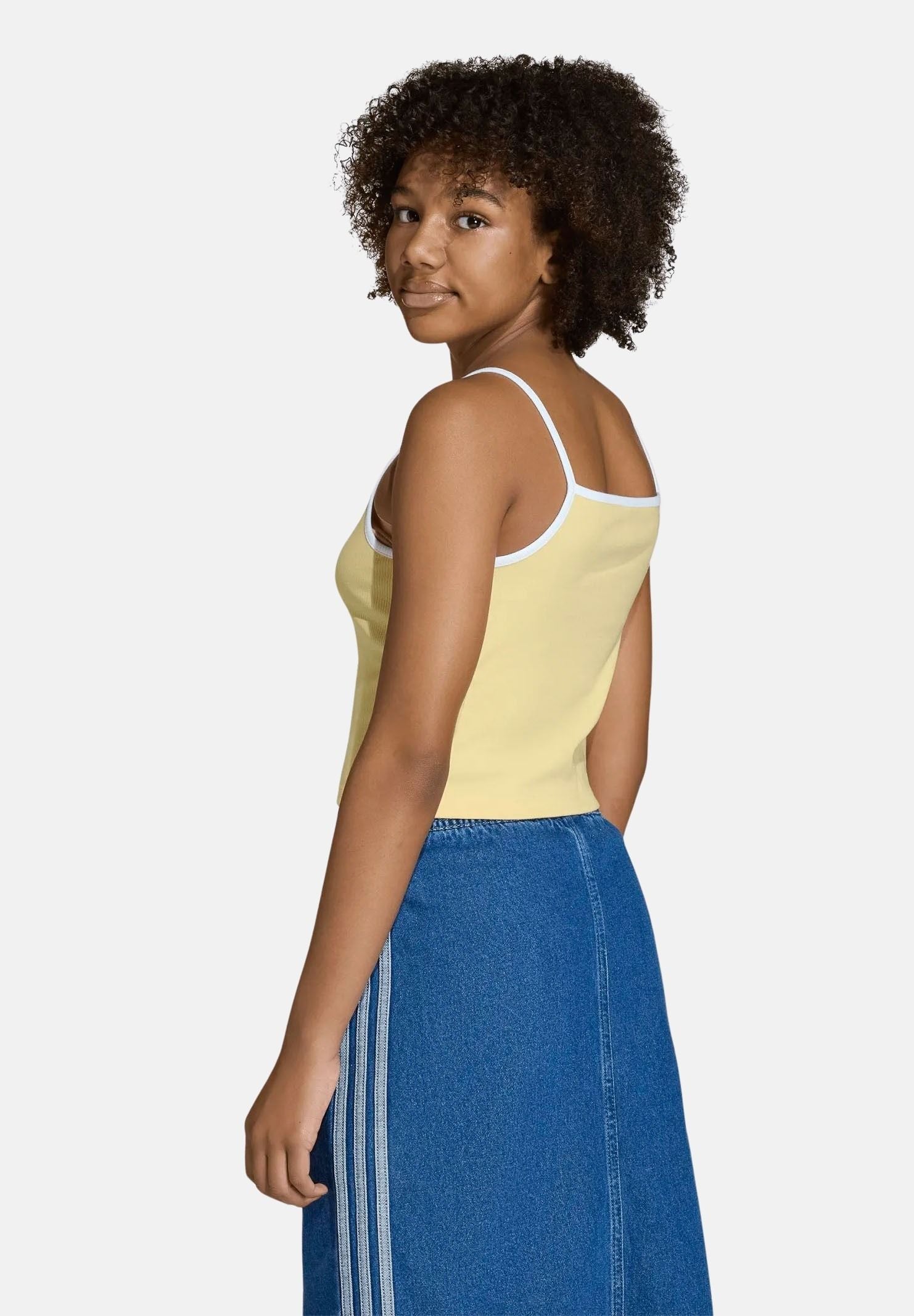 ADIDAS ORIGINALS Top SLIM MINI RIB giallo da bambina KE2494 . ADIDAS ORIGINALS 