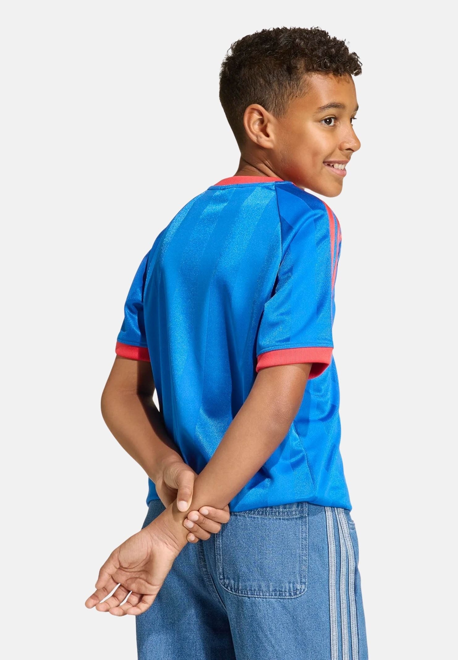 ADIDAS ORIGINALS T-shirt a manica corta LOOSE JERSEY blu da bambino KE2843 . ADIDAS ORIGINALS 