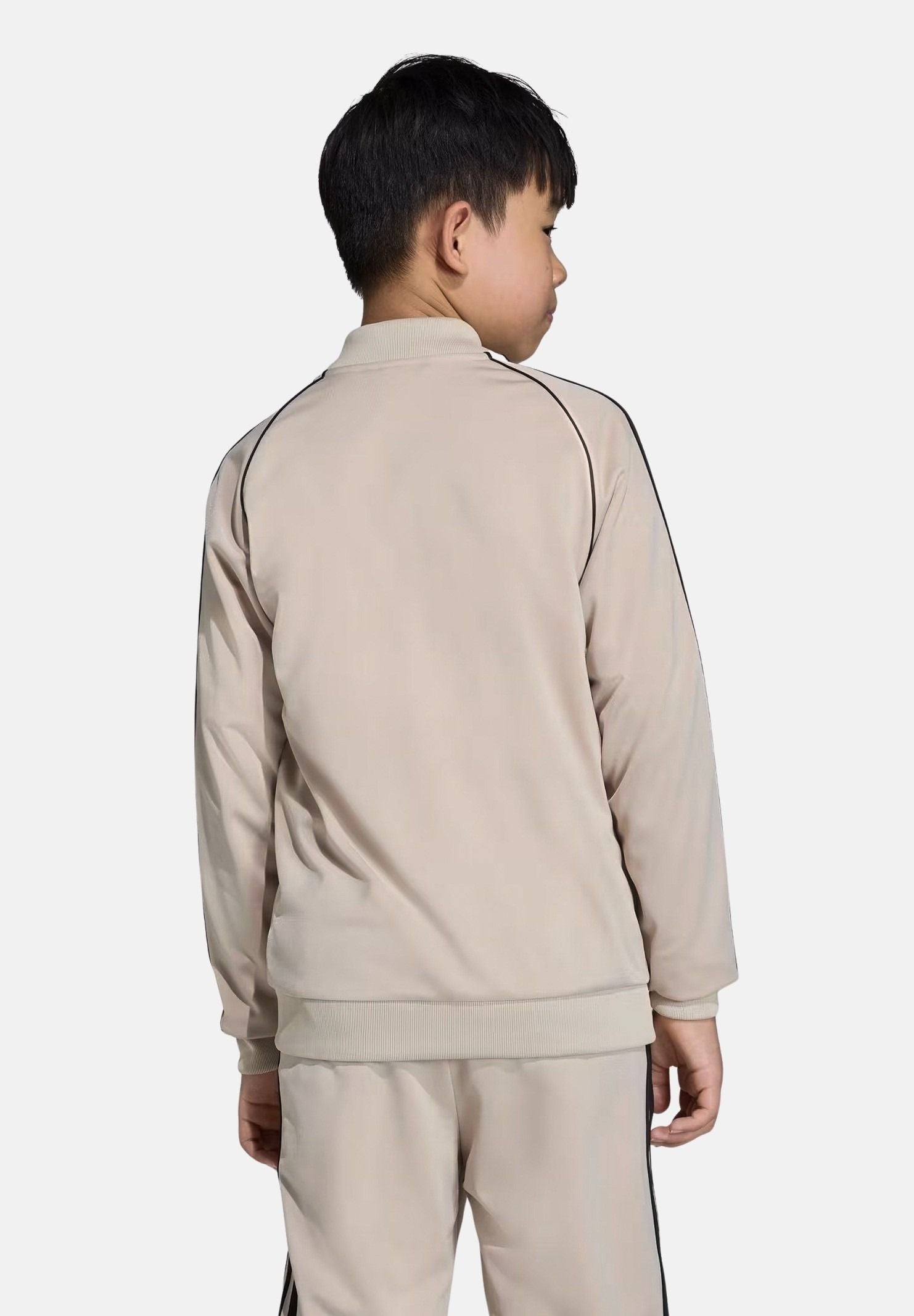 ADIDAS ORIGINALS Felpa con zip SST beige per bambino e bambina KE2855 . ADIDAS ORIGINALS 