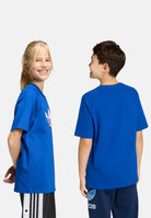 ADIDAS ORIGINALS T-shirt a manica corta Trefoil Loose blu acceso per bambino e bambina KE2872 . ADIDAS ORIGINALS 