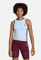 ADIDAS ORIGINALS Canotta 3 STRIPES SLIM TANK TOP azzurra e bordeaux da bambina KE2958 . ADIDAS ORIGINALS 