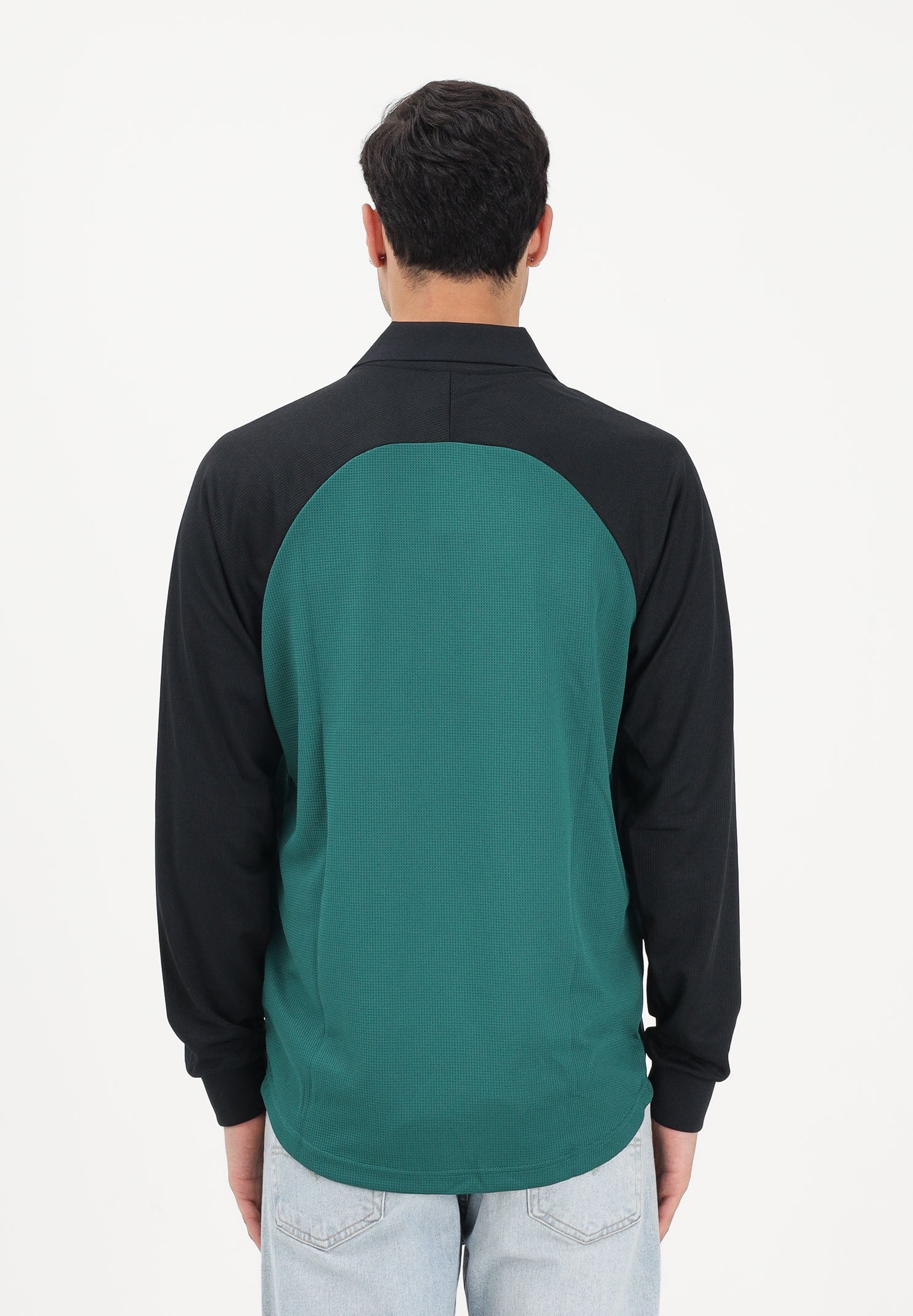 ADIDAS ORIGINALS Polo a manica lunga SPONSORED ARCHIVE  verde e nera per uomo e donna KE3315 . ADIDAS ORIGINALS 