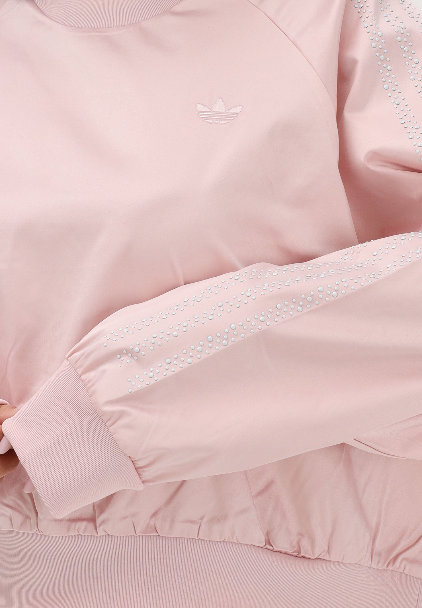 ADIDAS ORIGINALS Felpa girocollo PEARL JACQUARD rosa da donna KE3354 . ADIDAS ORIGINALS 