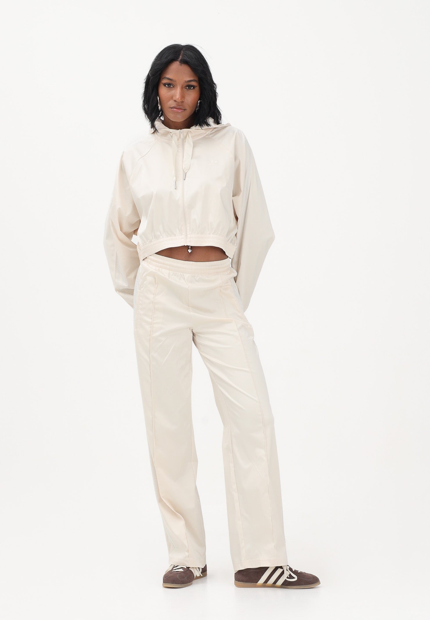 ADIDAS ORIGINALS Pantalone sportivo PEARL FIREBIRD LOOSE panna da donna KE3393 . ADIDAS ORIGINALS 
