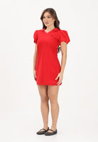 ADIDAS ORIGINALS Abito corto rosso da donna con maniche a palloncino KE3438 . ADIDAS ORIGINALS 