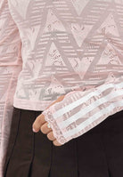ADIDAS ORIGINALS Top a manica lunga Lace Bardot rosa da donna KE3459 . ADIDAS ORIGINALS 