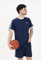 ADIDAS ORIGINALS T-shirt a manica corta 3 STRIPES blu da uomo KE3536 . ADIDAS ORIGINALS 