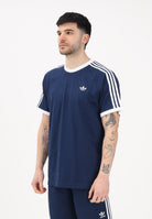 ADIDAS ORIGINALS T-shirt a manica corta 3 STRIPES blu da uomo KE3536 . ADIDAS ORIGINALS 