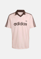 ADIDAS ORIGINALS Polo a manica corta ARCHIVE COLLAR ENGINEERED rosa e marrone da donna KE3580 . ADIDAS ORIGINALS 