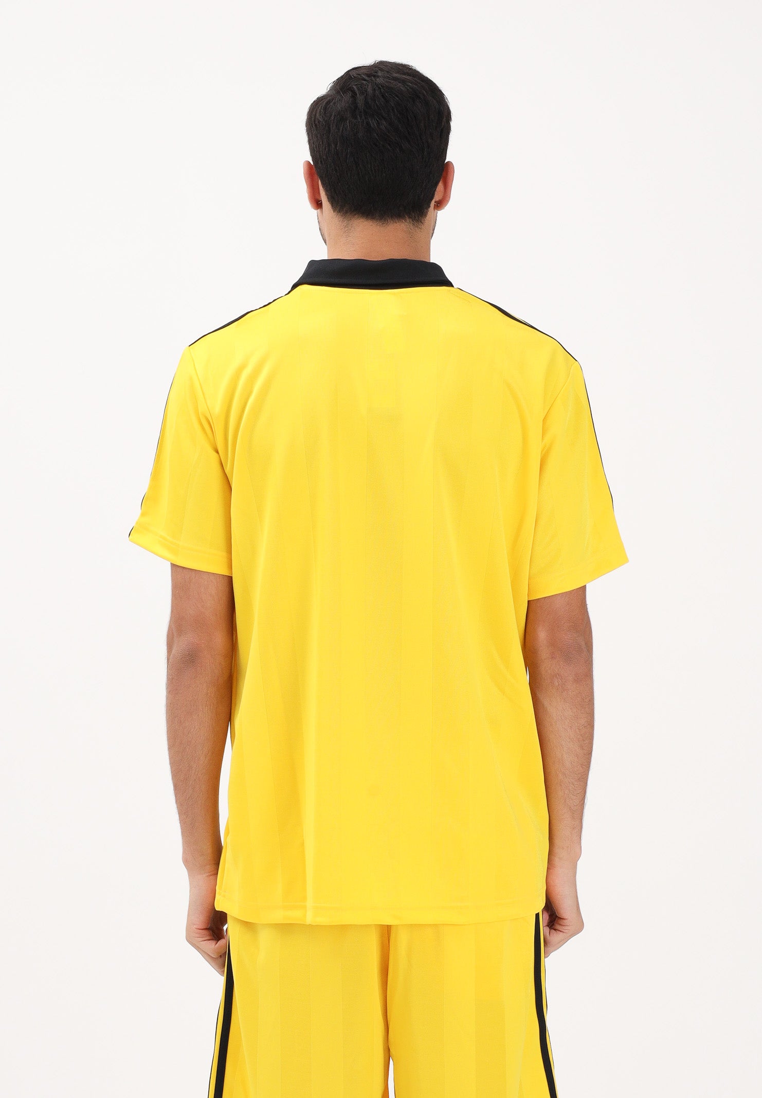 ADIDAS ORIGINALS Polo a manica corta Archive Collar Engineered Jersey gialla da uomo KE3581 . ADIDAS ORIGINALS 