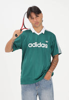 ADIDAS ORIGINALS Polo a manica corta Archive Collar Engineered Jersey verde per uomo e donna KE3582 . ADIDAS ORIGINALS 