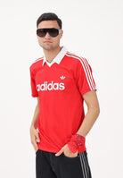 ADIDAS ORIGINALS Polo a manica corta ARCHIVE COLLAR ENGINEERED rossa da uomo KE3583 . ADIDAS ORIGINALS 
