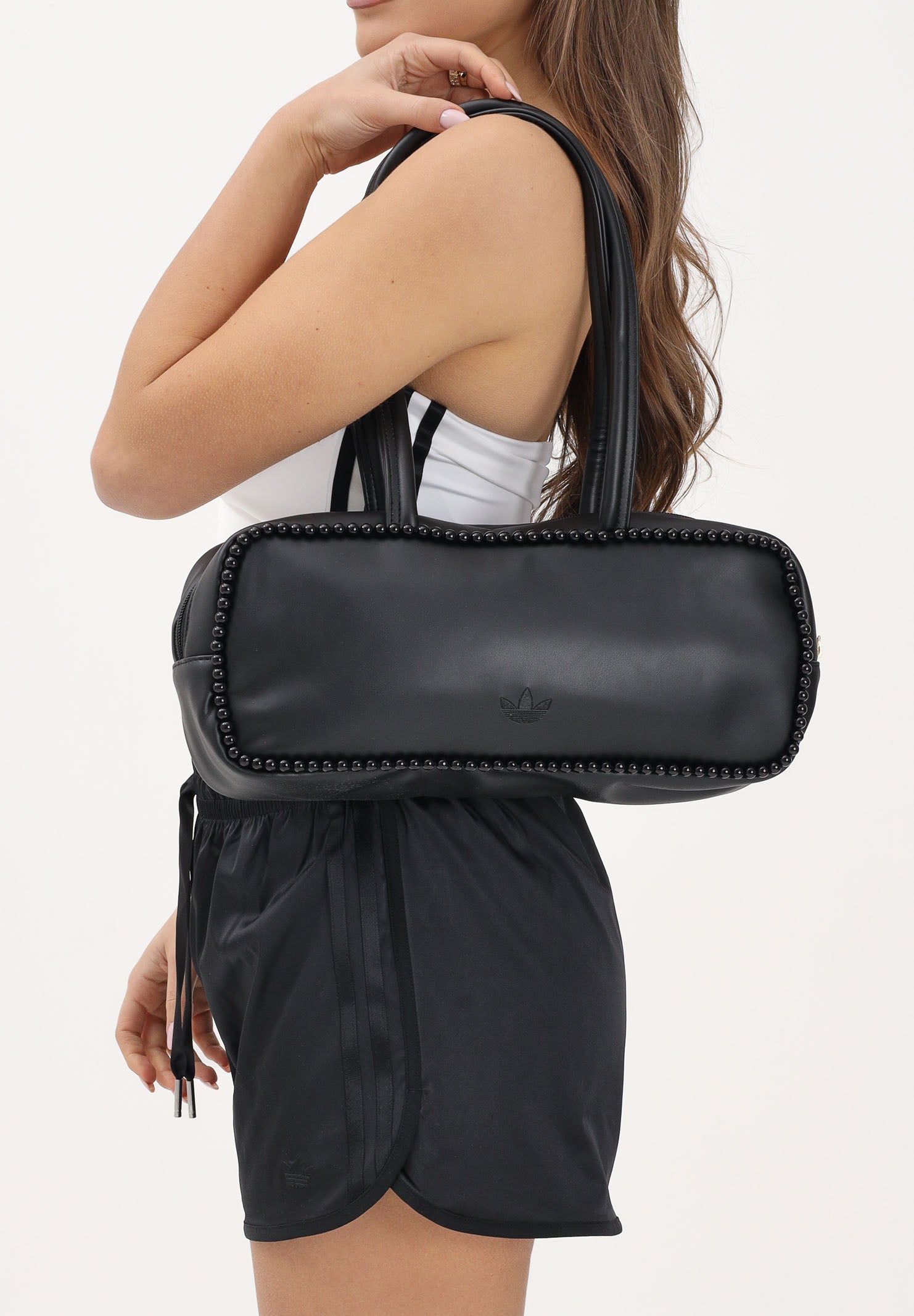 ADIDAS ORIGINALS Borsa a spalla Airliner con perline nera da donna KE4769 . ADIDAS ORIGINALS 