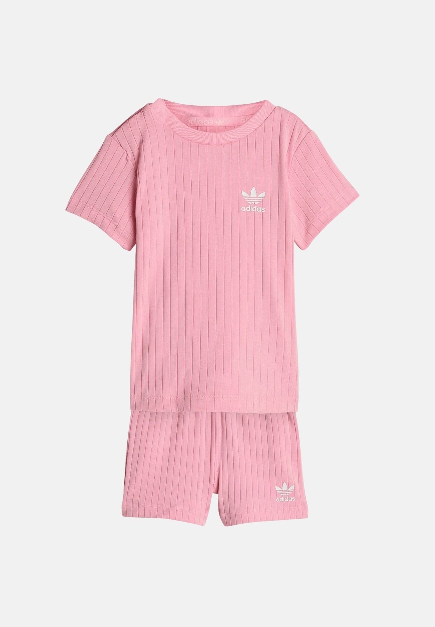 ADIDAS ORIGINALS Completino Regular Wide Rib rosa da neonato KE4985 . ADIDAS ORIGINALS 