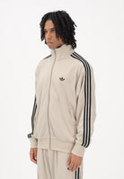 ADIDAS ORIGINALS Felpa con zip FIREBIRD beige e nera da uomo KE7960 . ADIDAS ORIGINALS 