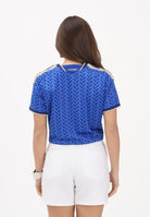 ADIDAS ORIGINALS T-shirt a manica corta Home Cropped Italia 26 blu da donna KE8081 . ADIDAS ORIGINALS 