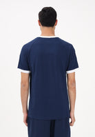ADIDAS ORIGINALS T-shirt a manica corta 3-Stripes Slim Ringer blu da uomo KF0419 . ADIDAS ORIGINALS 