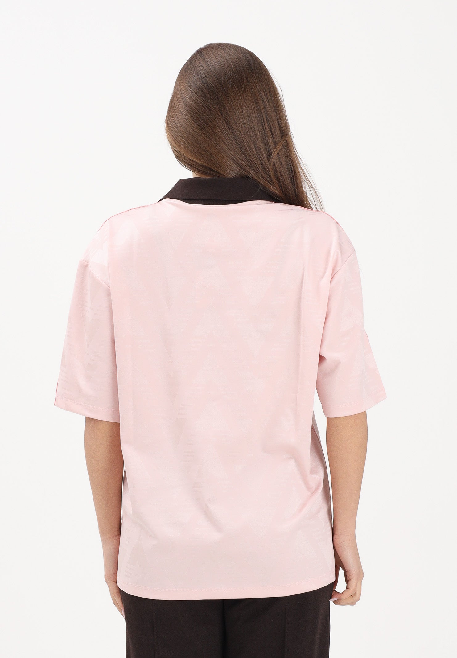 ADIDAS ORIGINALS Polo a manica corta Football Sponsor rosa e marrone da donna KG3611 . ADIDAS ORIGINALS 
