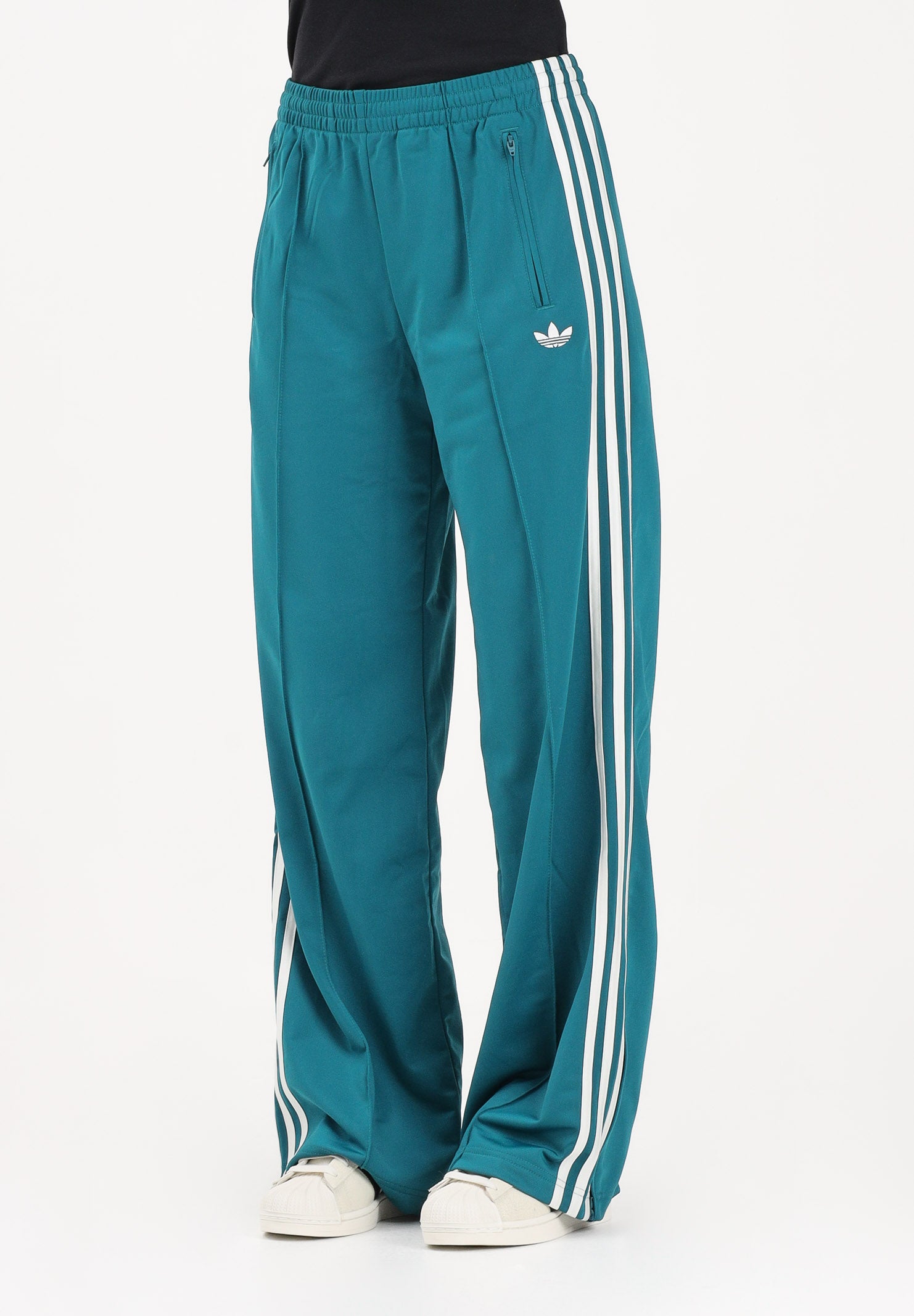 ADIDAS ORIGINALS Pantalone sportivo FIREBIRD LOOSE verde ottanio da donna KG3701 . ADIDAS ORIGINALS 