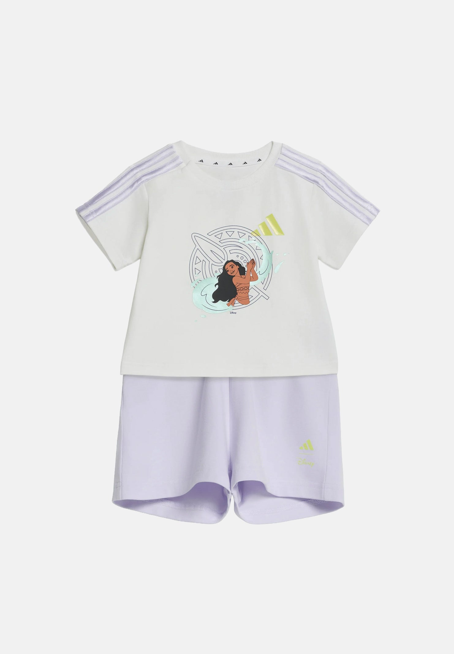 ADIDAS ORIGINALS completo ADIDAS DISNEY T-SHIRT SET White / Semi Frozen Lemon bianco lilla giallo neonata KG6117 . ADIDAS ORIGINALS 