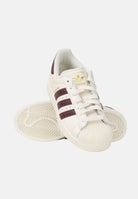 ADIDAS ORIGINALS Sneakers SUPERSTAR II panna e bordeaux per uomo e donna KI3570 . ADIDAS ORIGINALS 