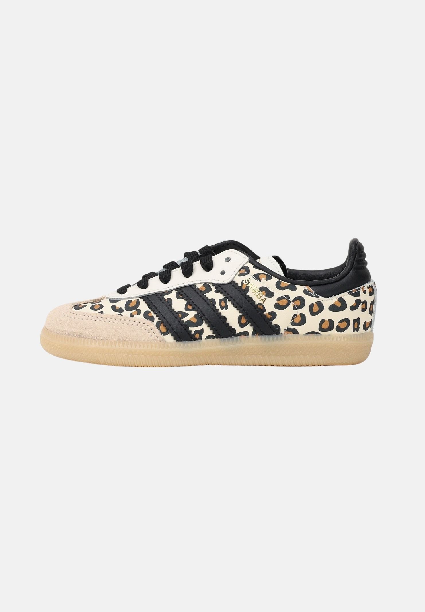 ADIDAS ORIGINALS Sneakers Samba OG panna da bambina con stampa leo KJ0231 . ADIDAS ORIGINALS 