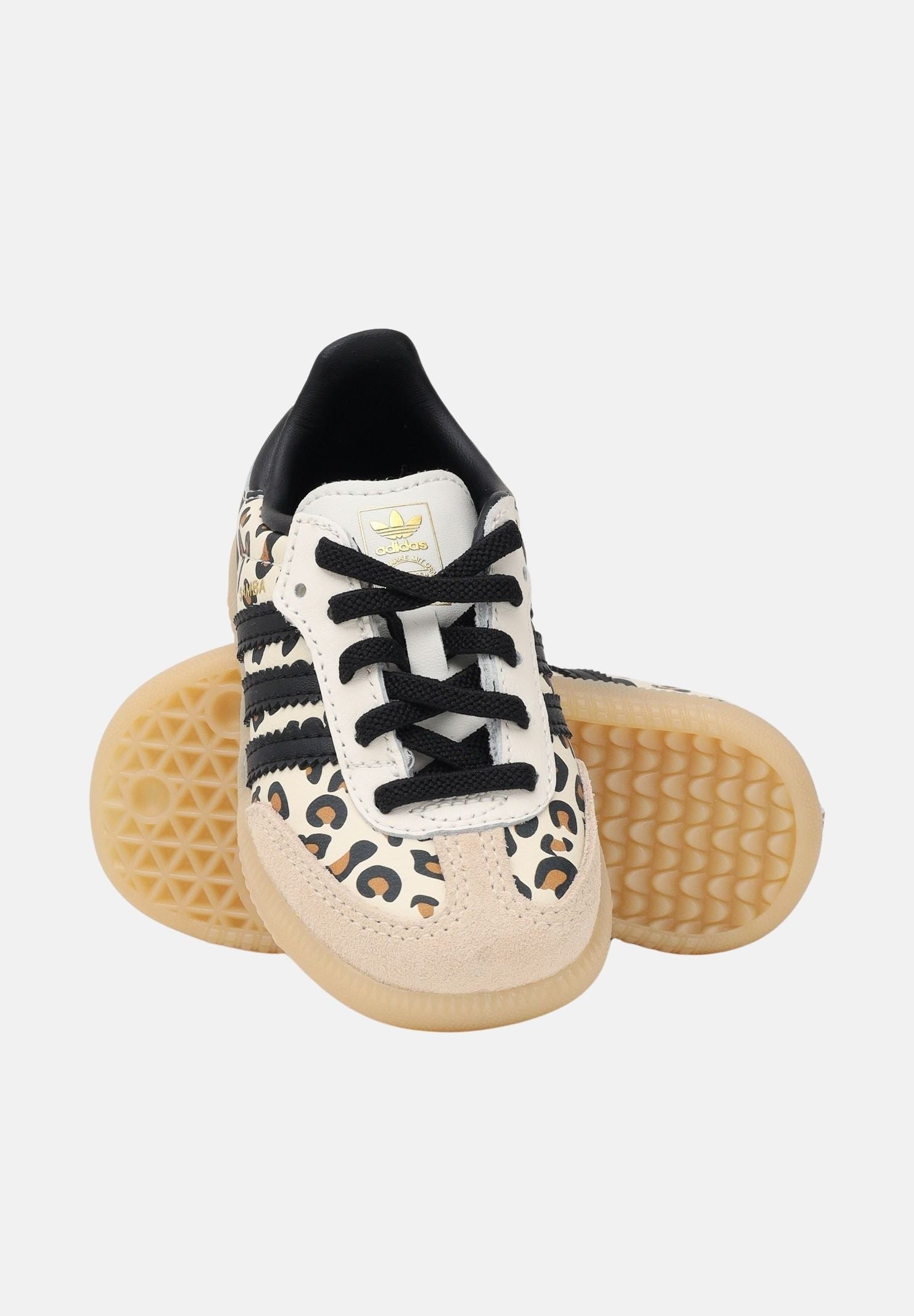 ADIDAS ORIGINALS Sneakers Samba OG panna da neonato con stampa leo KJ0232 . ADIDAS ORIGINALS 