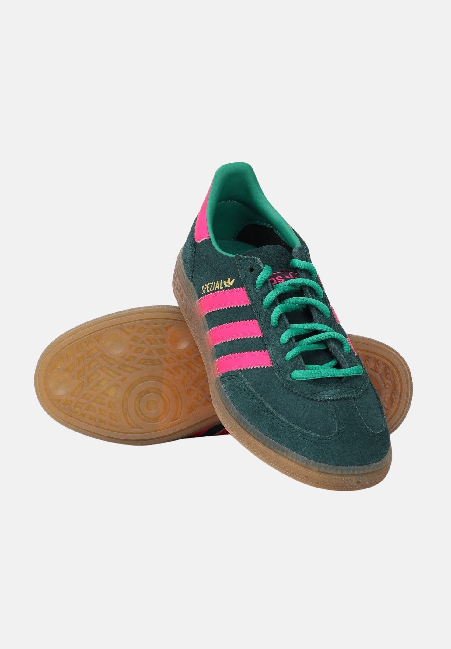 ADIDAS ORIGINALS Sneakers HANDBALL SPEZIAL verdi e fucsia da donna KJ3776 . ADIDAS ORIGINALS 