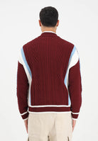 ADIDAS ORIGINALS Cardigan RETRO REMIX bordeaux da uomo KR7633 . ADIDAS ORIGINALS 