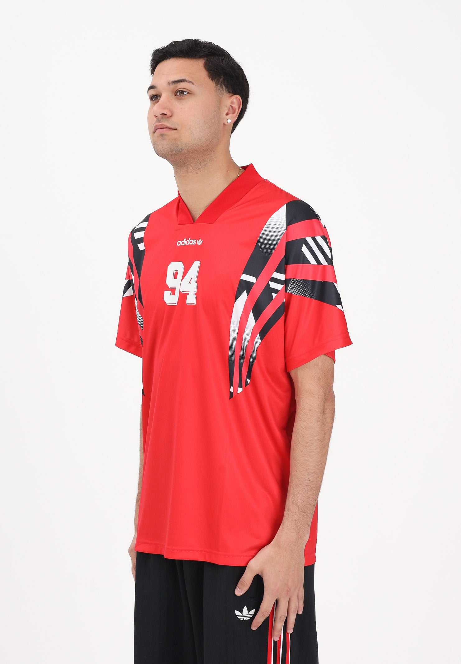 ADIDAS ORIGINALS T-shirt a manica corta Santiago AOP Infill rossa da uomo KS5501 . ADIDAS ORIGINALS 