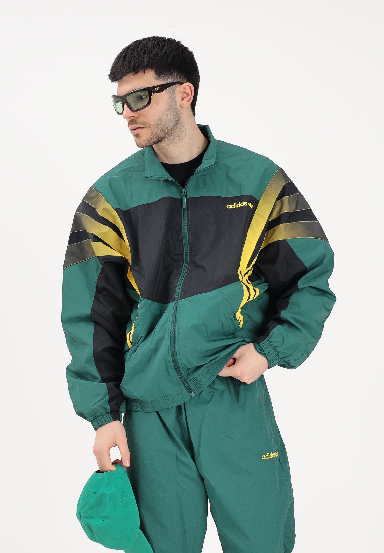 ADIDAS ORIGINALS Giacca a vento SANTIAGO verde da uomo KS8325 . ADIDAS ORIGINALS 