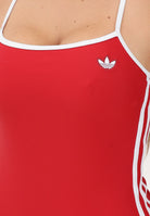 ADIDAS ORIGINALS Costume intero da bagno Logo C-back Rosso rosso e bianco donna. KT2635 . ADIDAS ORIGINALS 