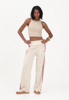 ADIDAS ORIGINALS Pantalone sportivo Firebird beige e rosso da donna KT4629 . ADIDAS ORIGINALS 