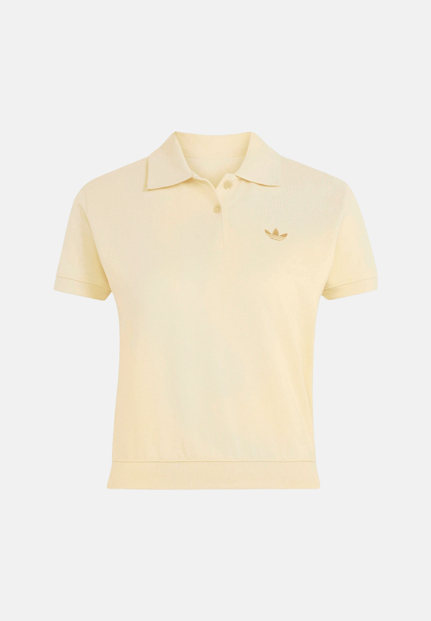 ADIDAS ORIGINALS Polo a maniche corte SHORT SLEEVE POLO giallo chiaro crema donna. KT7991 . ADIDAS ORIGINALS 