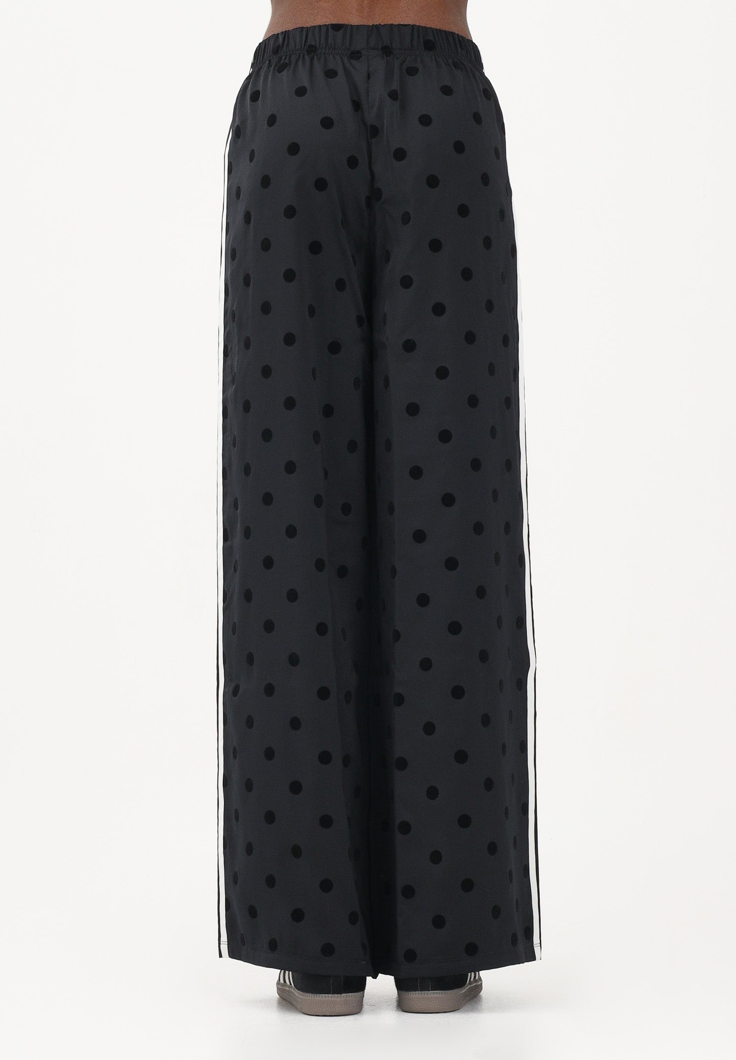 ADIDAS ORIGINALS Pantalone sportivo in raso nero da donna con pois KV1169 . ADIDAS ORIGINALS 