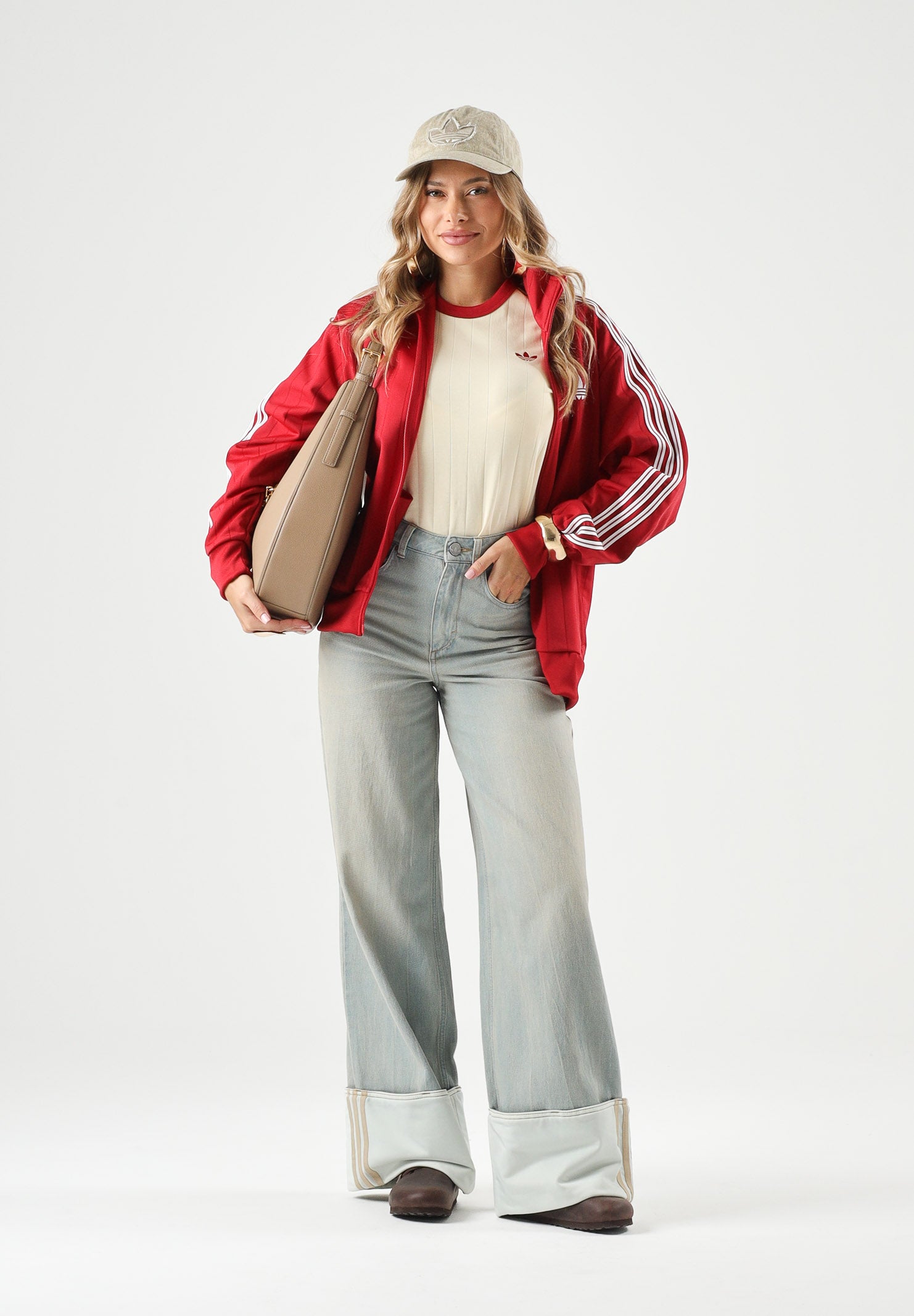 ADIDAS ORIGINALS  Jeans VINTAGE WIDE LEG denimf azzurro chiaro da donna <BR/> KW4517 . ADIDAS ORIGINALS 