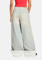 ADIDAS ORIGINALS  Jeans VINTAGE WIDE LEG denimf azzurro chiaro da donna <BR/> KW4517 . ADIDAS ORIGINALS 