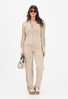 ADIDAS ORIGINALS Felpa con zip Trefoil beige da donna KW4551 . ADIDAS ORIGINALS 