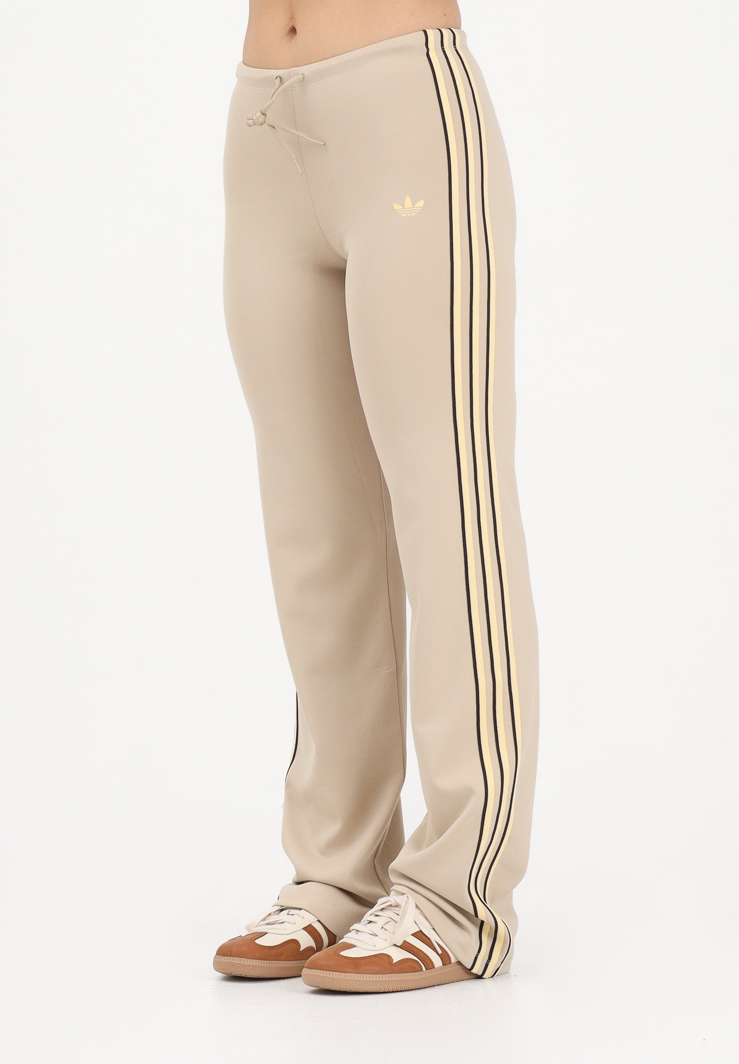 ADIDAS ORIGINALS Pantalone sportivo SLOUCHY STRAIGHT LEG beige da donna KW4555 . ADIDAS ORIGINALS 