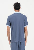 ADIDAS ORIGINALS Polo a manica corta WAFFLE KNIT blu soft da uomo KX1230 . ADIDAS ORIGINALS 