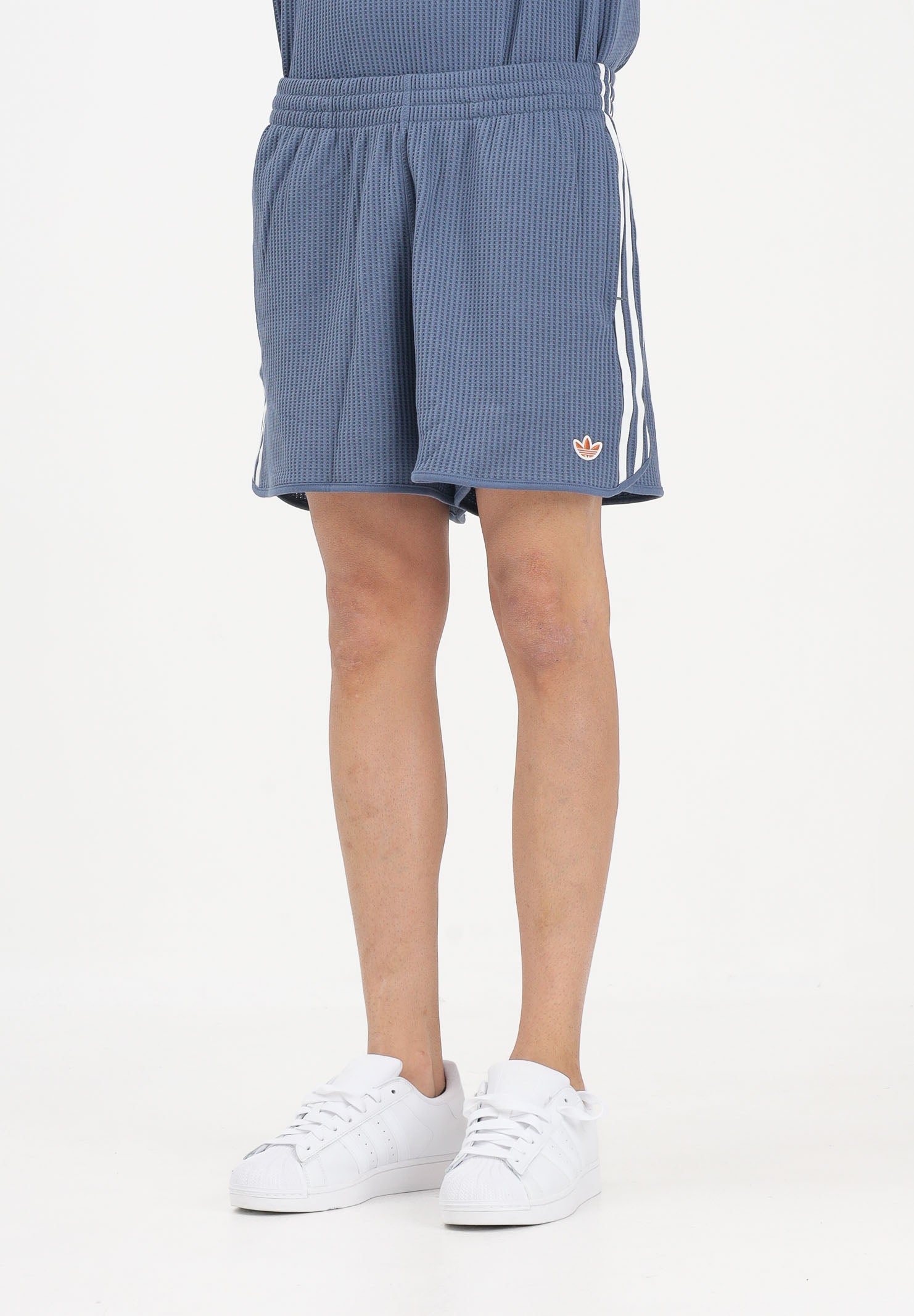 ADIDAS ORIGINALS Shorts sportivo Waffle Sprinter blu soft da uomo KX1246 . ADIDAS ORIGINALS 