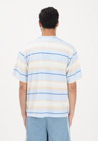 ADIDAS ORIGINALS T-shirt a manica corta azzurra da uomo con motivo a righe KX1268 . ADIDAS ORIGINALS 