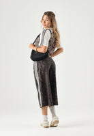 ADIDAS ORIGINALS Bermuda SNAKE PRINT marrone da donna effetto pitonato<BR/> KX1900 . ADIDAS ORIGINALS 