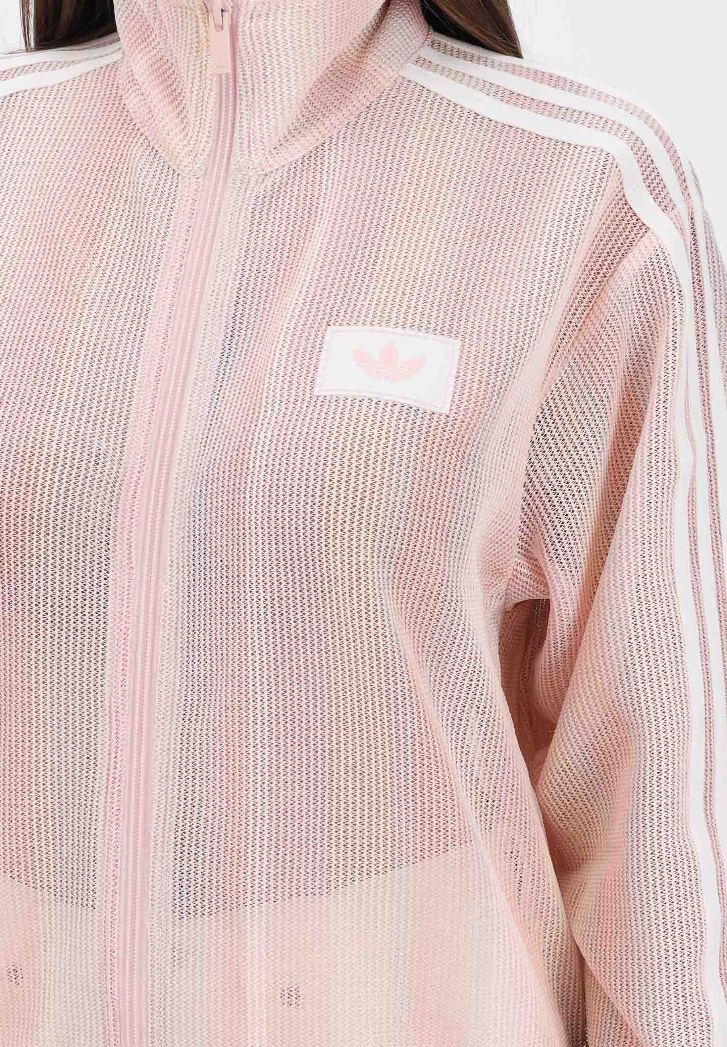 ADIDAS ORIGINALS Felpa con zip SUMMER GLOW KNITTED FIREBIRD rosa da donna KY2031 . ADIDAS ORIGINALS 