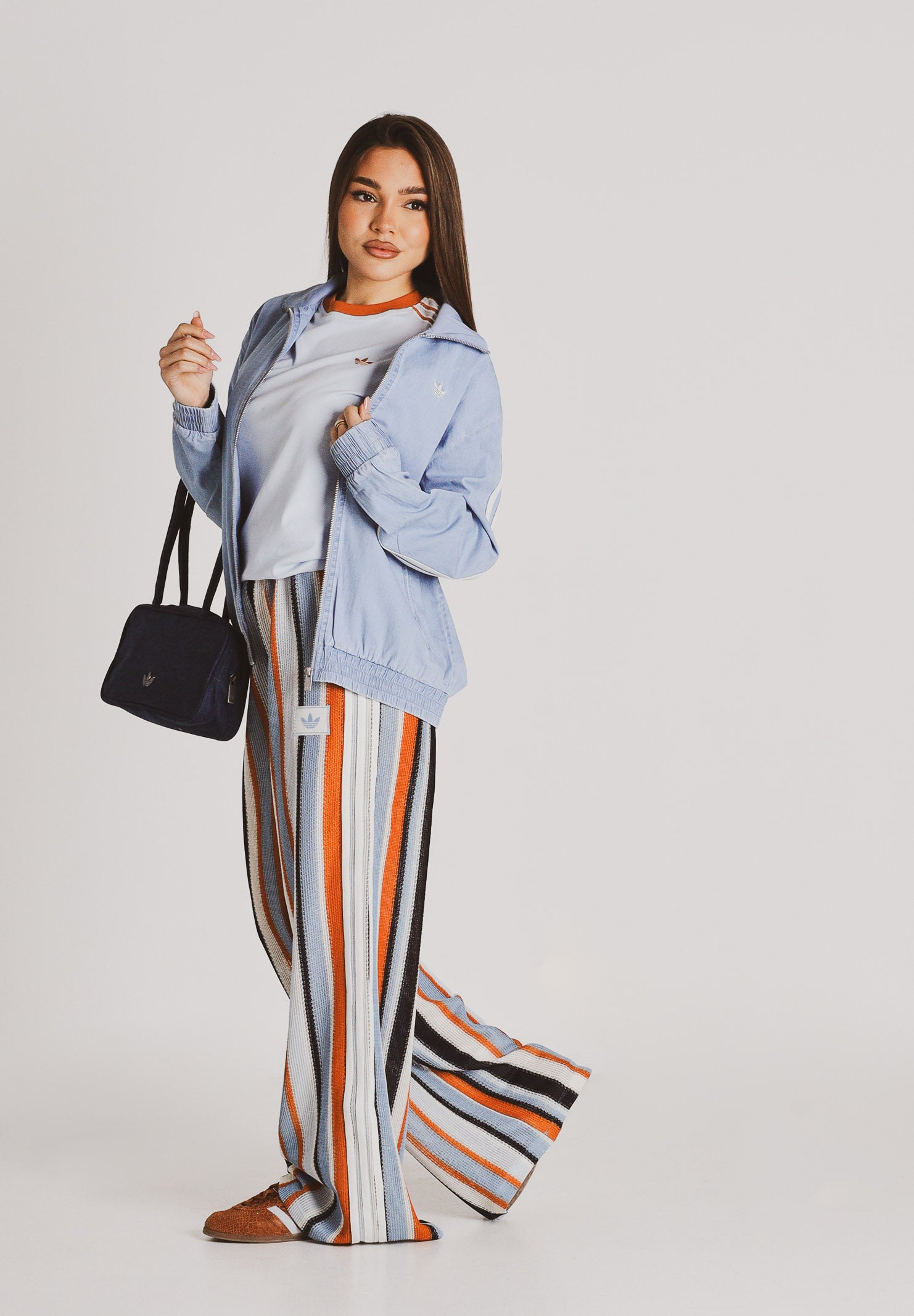 ADIDAS ORIGINALS Pantalone sportivo SUMMER GLOW KNITTED FIREBIRD multicolore da donna KY2036 . ADIDAS ORIGINALS 