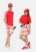 ADIDAS ORIGINALS shorts sportiv iCoca-Cola White bianco e rosso da uomo e donna KY2113 . ADIDAS ORIGINALS 
