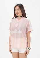 ADIDAS ORIGINALS T-shirt a manica corta SUMMER GLOW KNITTED OVERSIZED rosa da donna KY3161 . ADIDAS ORIGINALS 