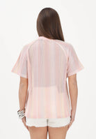 ADIDAS ORIGINALS T-shirt a manica corta SUMMER GLOW KNITTED OVERSIZED rosa da donna KY3161 . ADIDAS ORIGINALS 